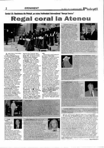 Articol din Ziarul 'Ploiestii'